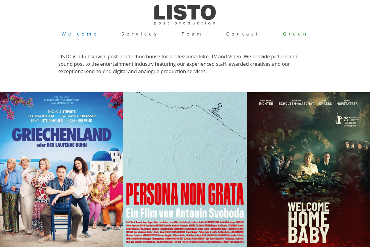 LISTO Postproduktion Screenshot