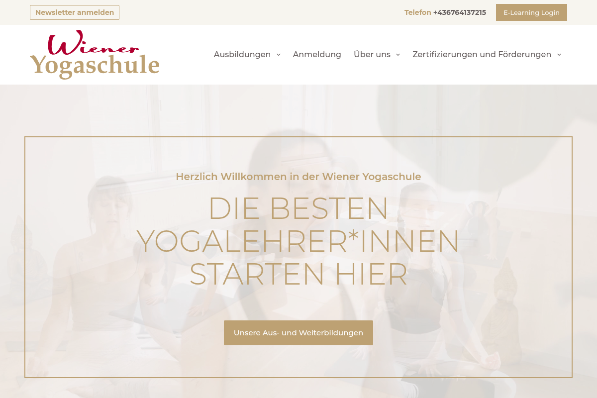 Wiener Yogaschule Screenshot